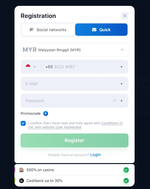 1win registration 1win registration